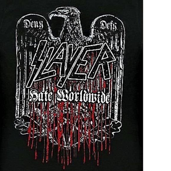 Slayer Hate Worldwide Tour 2011 thrash metal rock Official T-Shirt L NWT - Picture 3 of 3